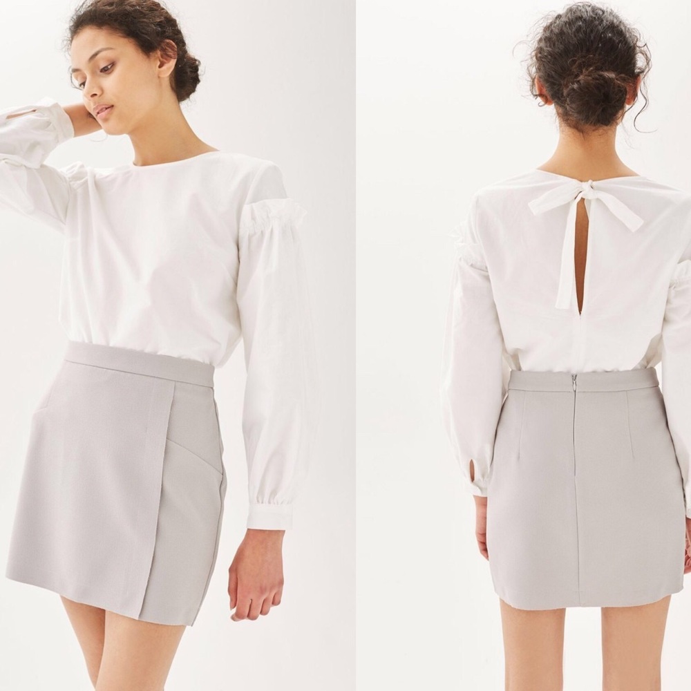 Top shop light grey skirt. Size 10. NWT.
